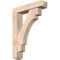Ekena Millwork Merced Craftsman Smooth Bracket w/ Offset Brace, Douglas Fir, 5 1/2"W x 24"D x 32"H BKT0604X24X32MRC04SDF - alternate 1